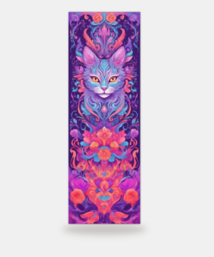 Enchanted Whiskers: Floral Majesty Laminated Bookmark