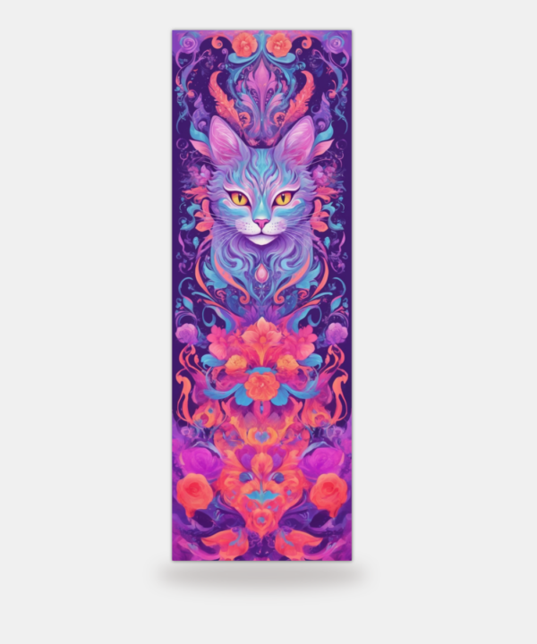 Enchanted Whiskers: Floral Majesty Laminated Bookmark